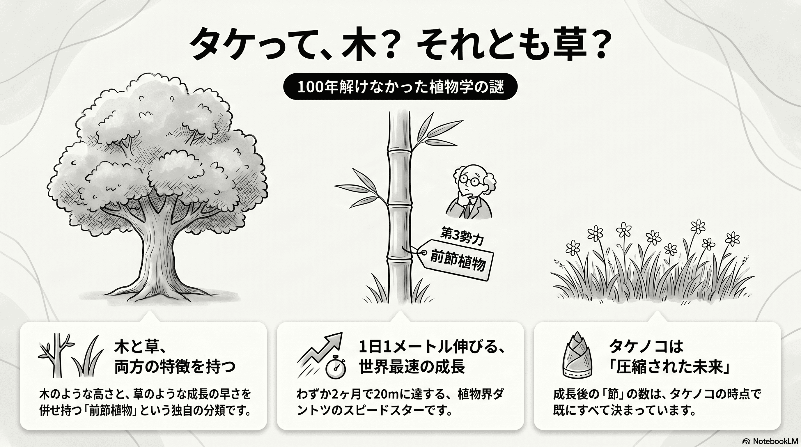 【ふしぎな竹の世界 第1話】タケって、木?それとも草?
