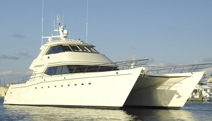 Catamaran 80 — Gyro-Gale Pitch & Roll Motion Control Catamaran 80 with Gyro-Gale boat stabilizer installed