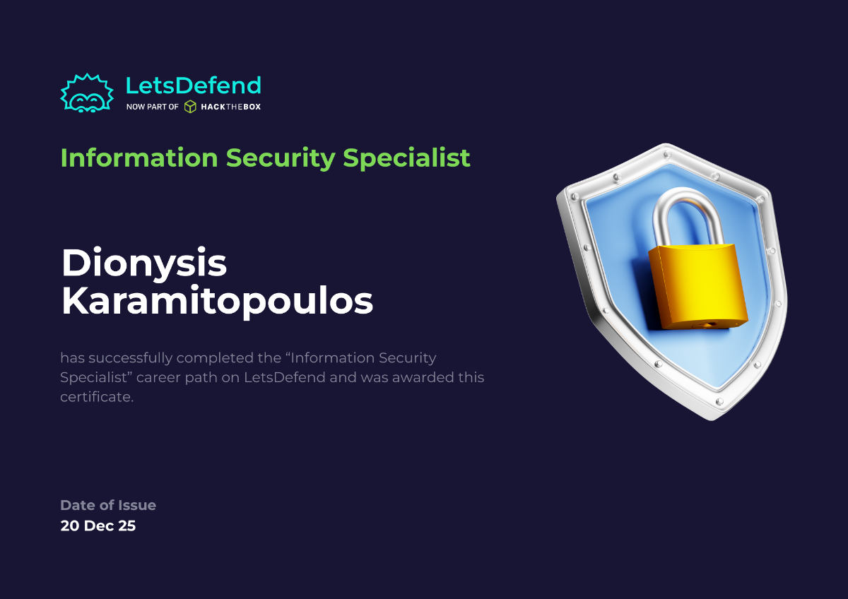 Information Security Specialist Badge