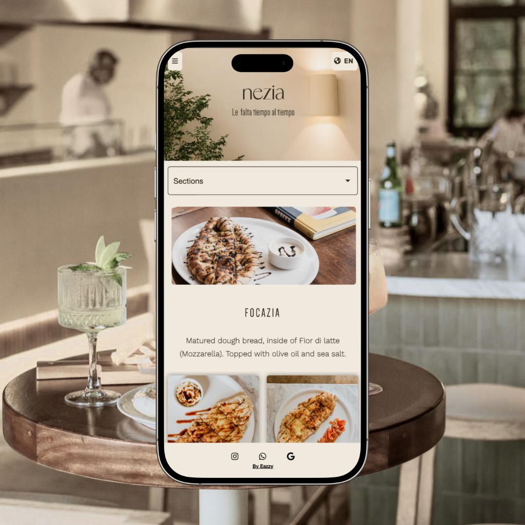 EAZZY app - menú digital para restaurantes