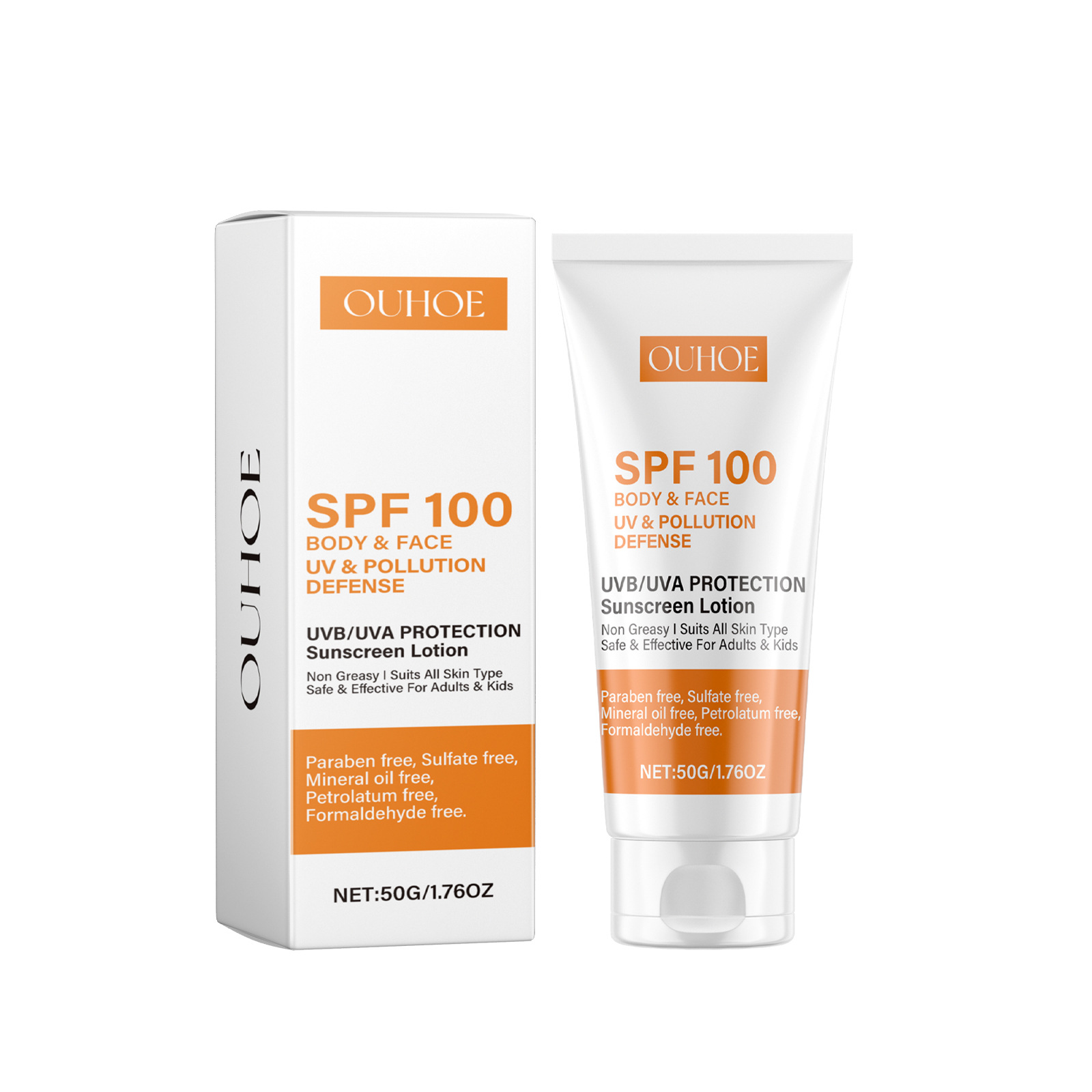 OUHOE SPF 100 Body & Face UV & Pollution Defense