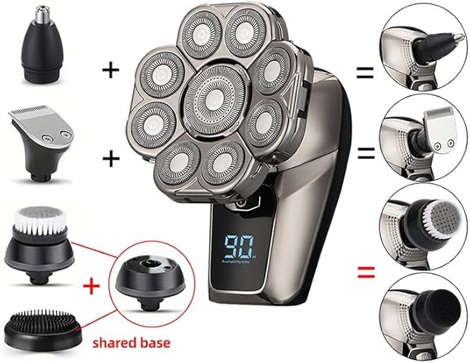 Head Shavers for Bald Men - 8D Upgraded 6-in-1