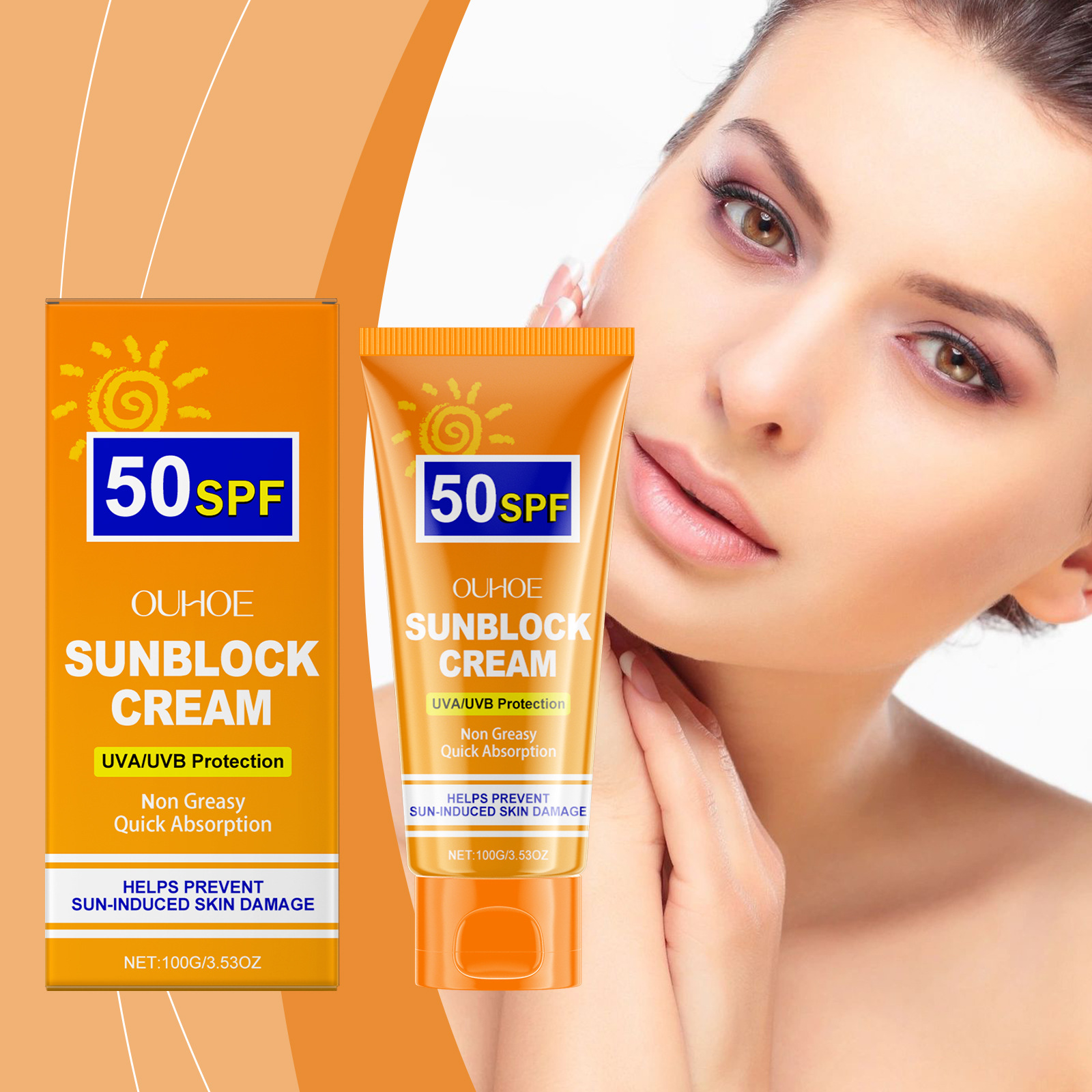 OUHOE 50SPF Sunblock Cream view 2
