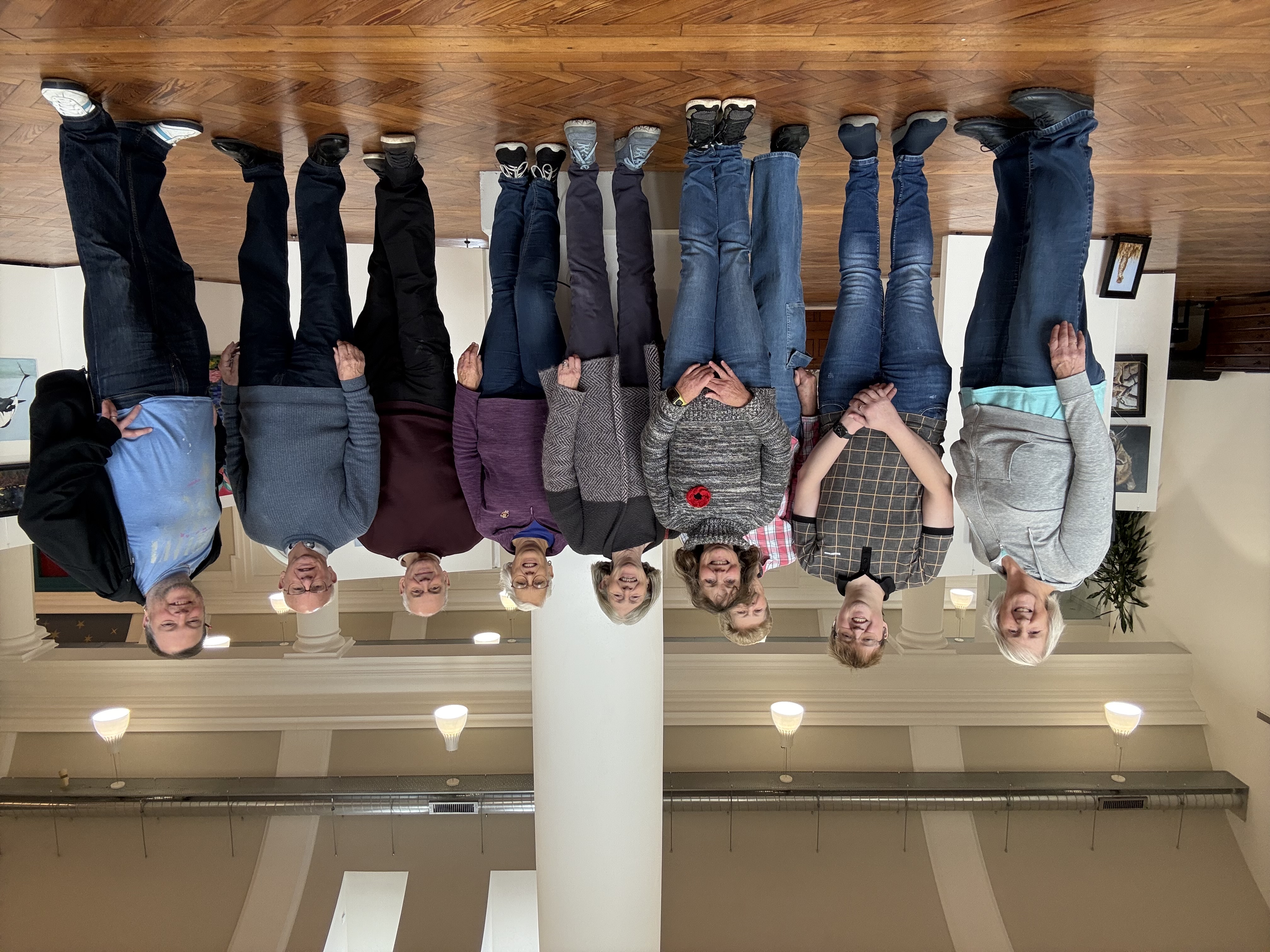 Canvas Club artists working together in their Surrey studio