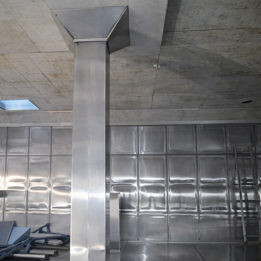 기둥 라이닝 작업