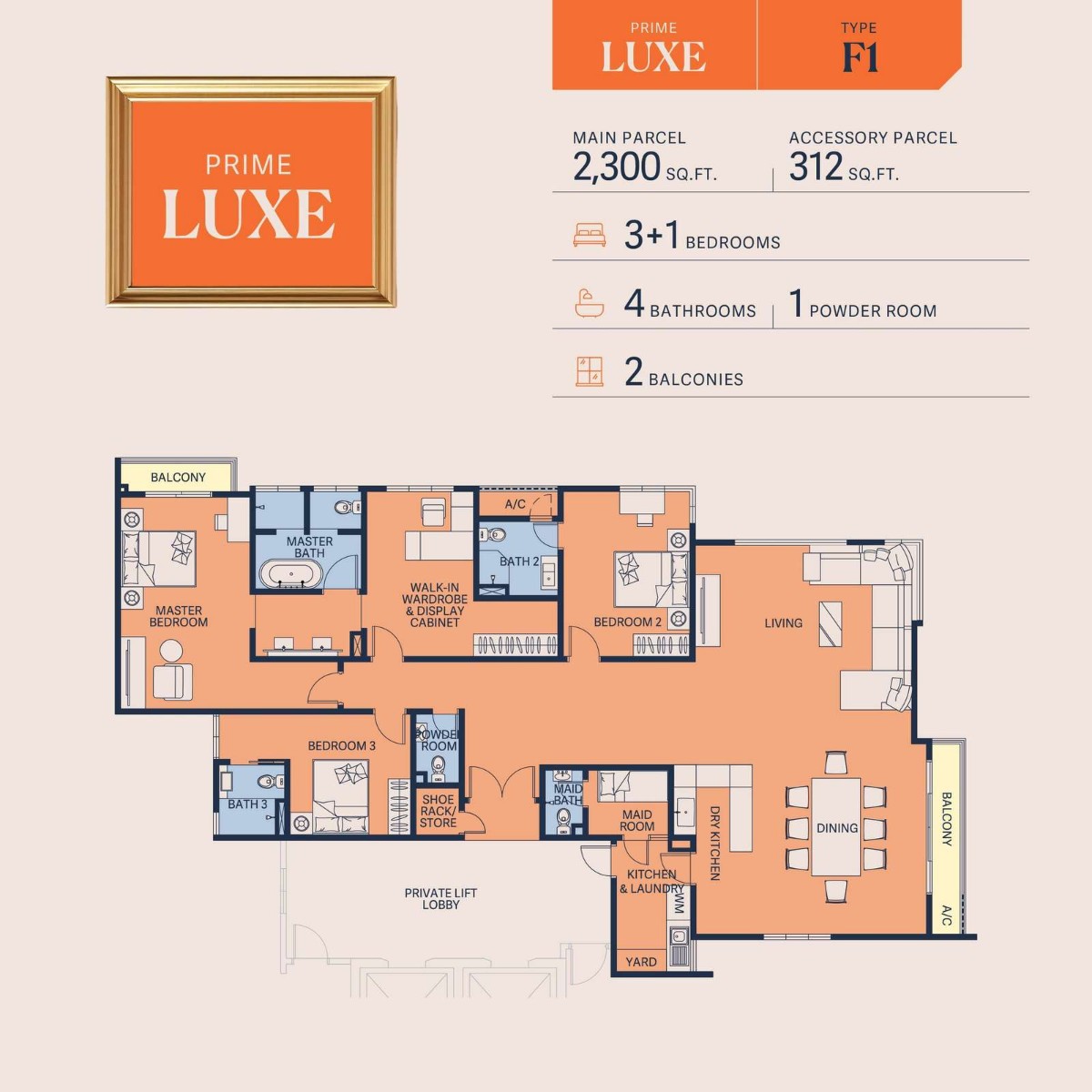 Type F1 - 2300 sq ft
