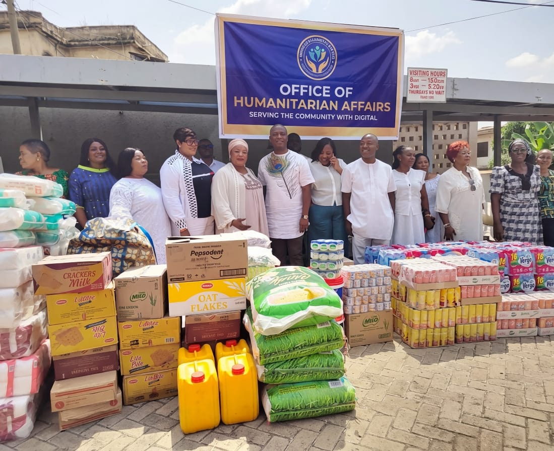 Office of Humanitarian Affairs team with community supplies