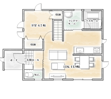 1階プラン間取り図