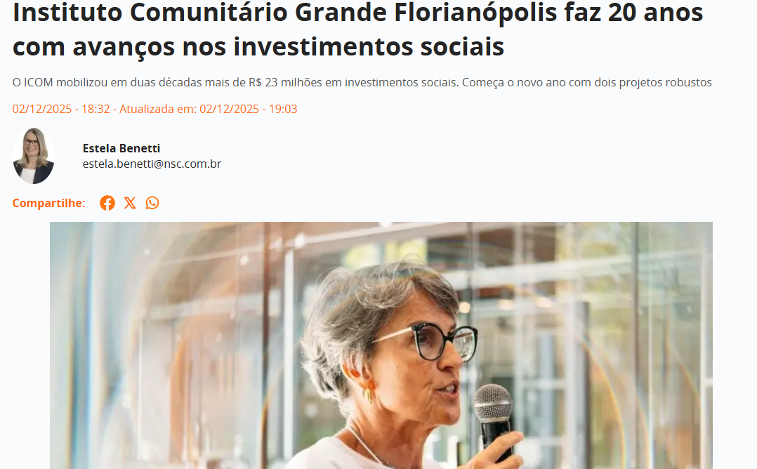 ICOM faz 20 anos — NSC Total