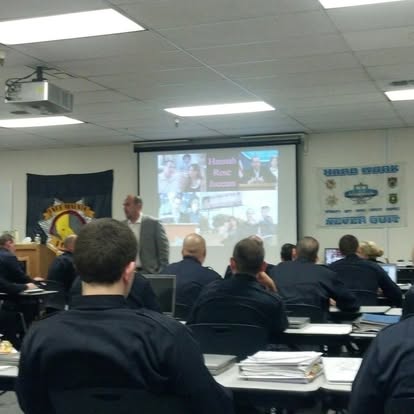 Scott Hernandez conducting a military training session