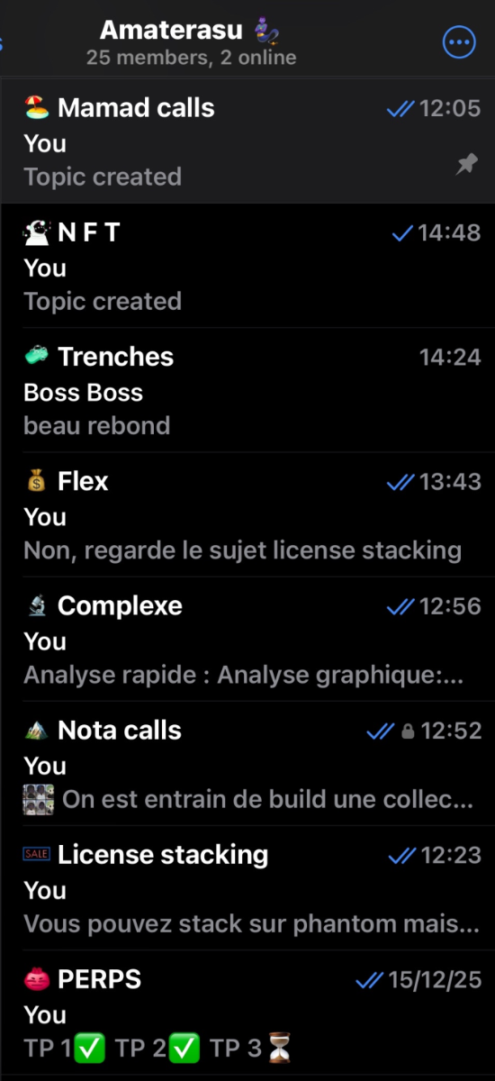 Groupe Telegram Amaterasu