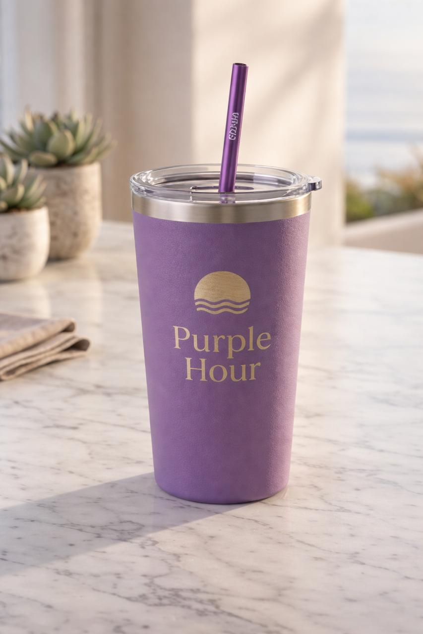 Ube To-Go Glass