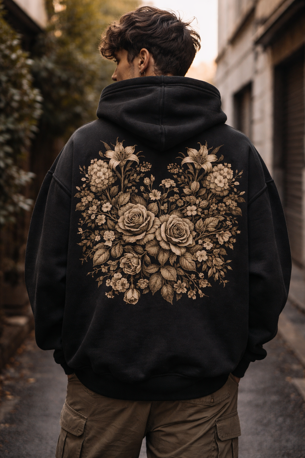 Hoodie Oversized Roses