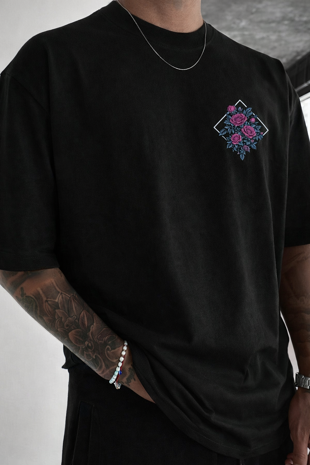 T-Shirt Oversized Pink & Blue 2