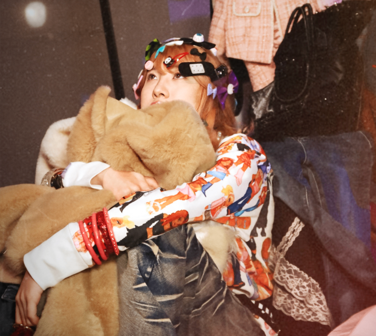 Second-hand clothing background