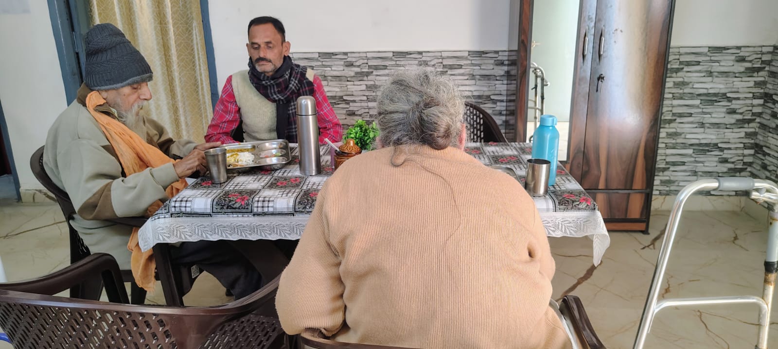 Beautiful garden area for elderly residents to enjoy nature