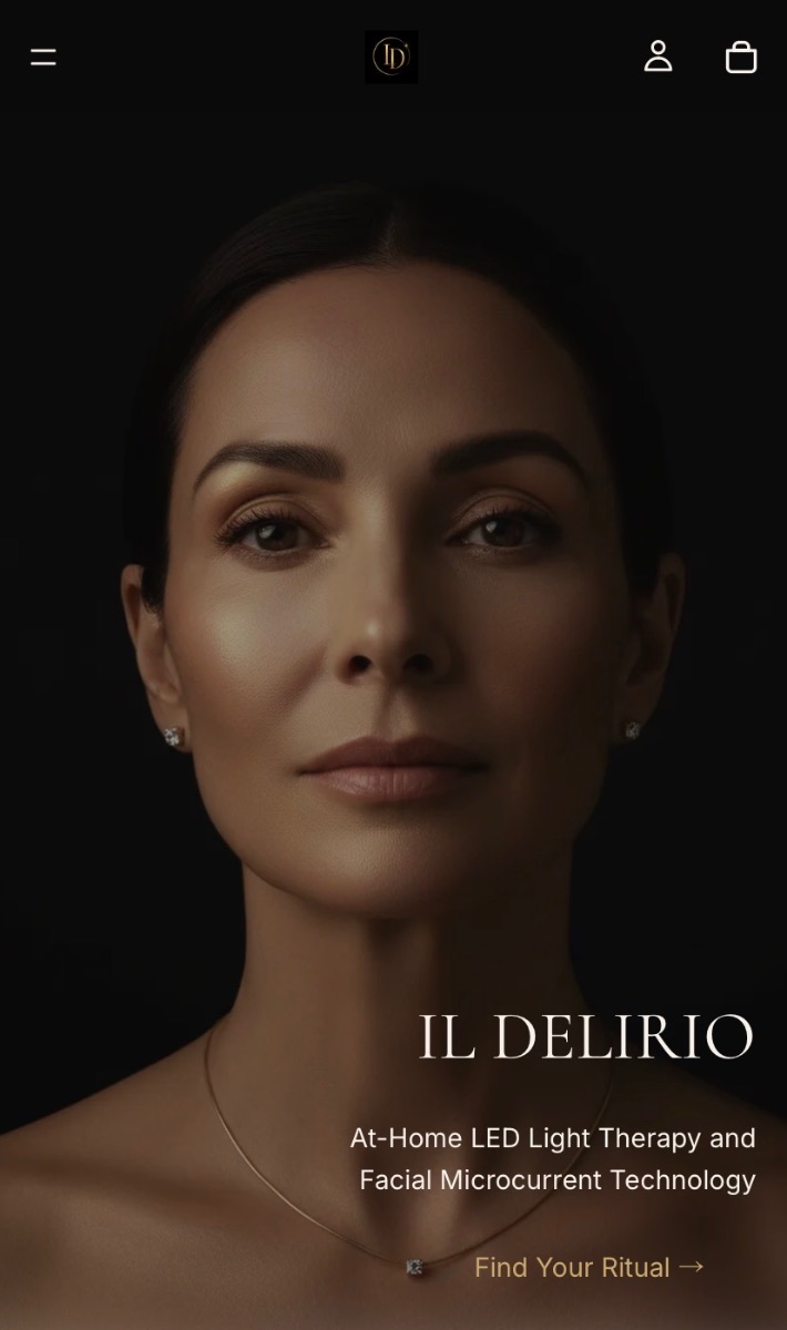 Proyecto IL DELIRIO, tienda Shopify premium de tecnología de belleza desarrollada por ShopflowBoost