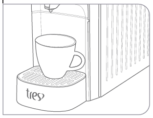 Passo 4 – Colocar xícara embaixo do distribuidor