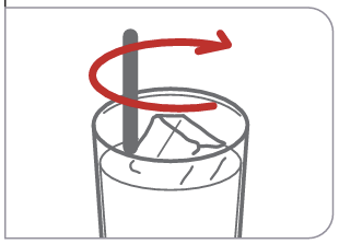 Gelado Passo 4 – Mexer a bebida