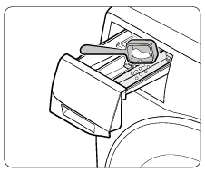 Passos 4 e 5 — Pré-lavagem e fechar compartimento