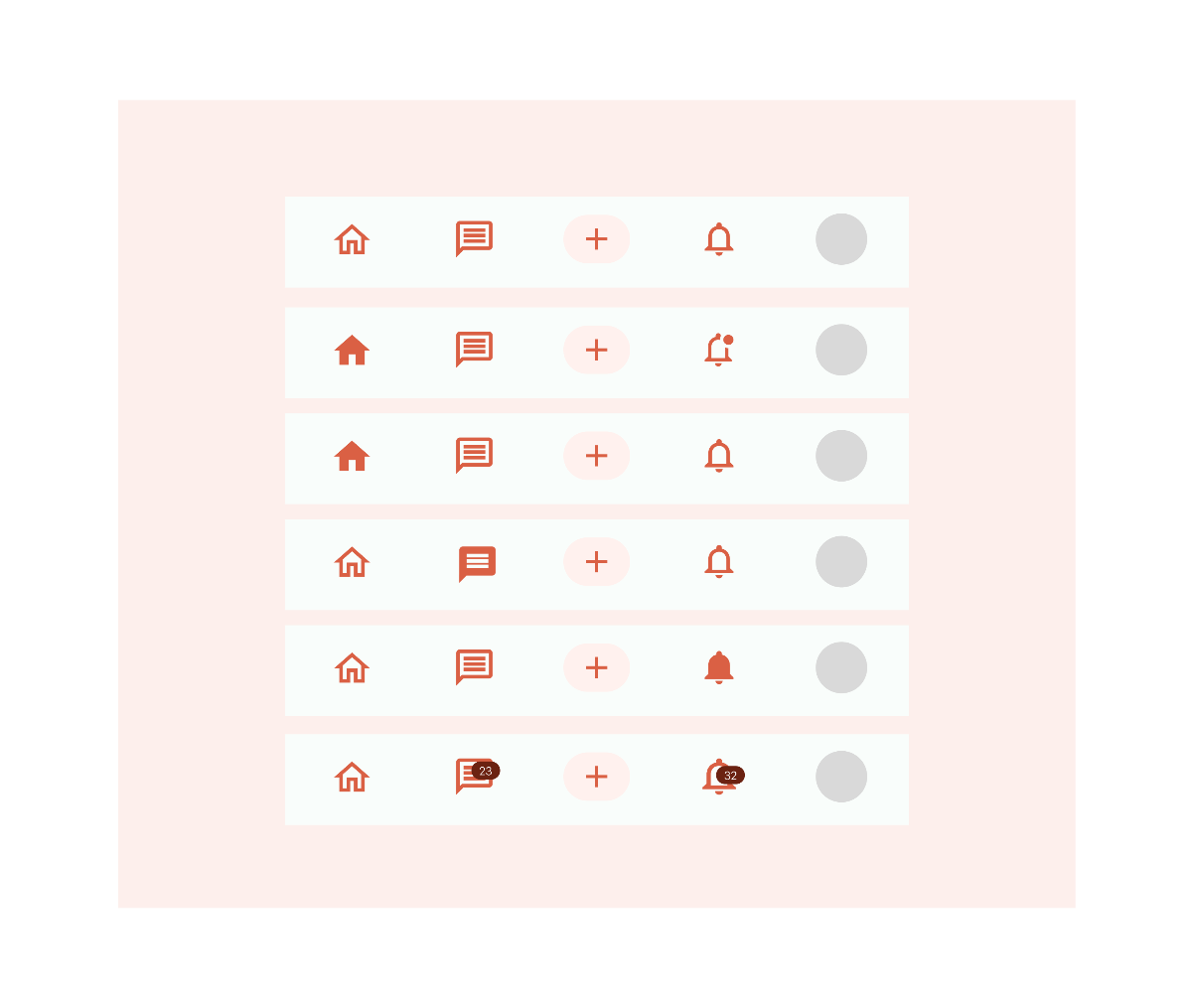 Component Set 4 - Mobile Bottom Navigation