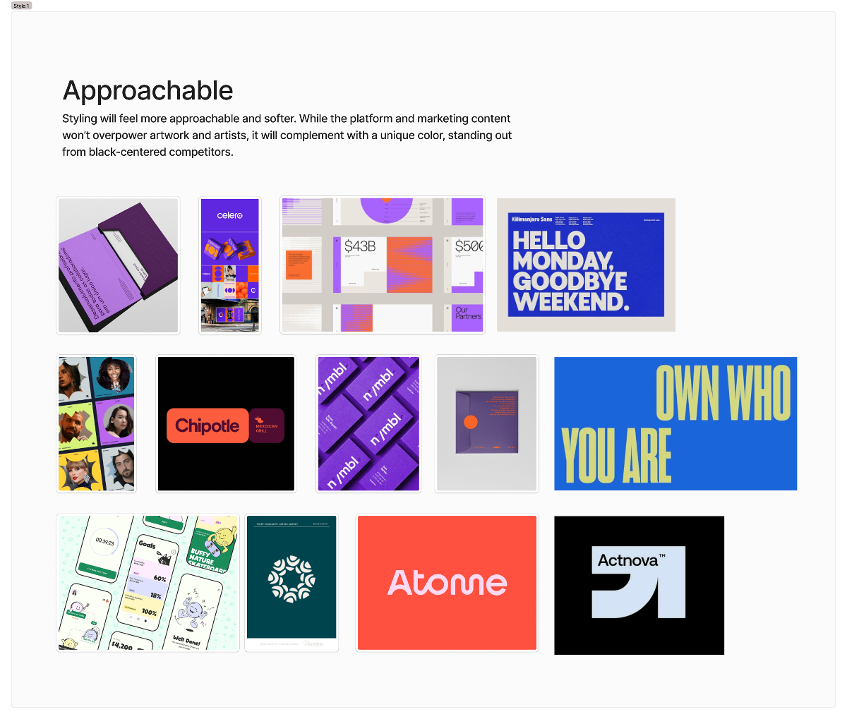 Mood Board #1 - Approachable styling concept