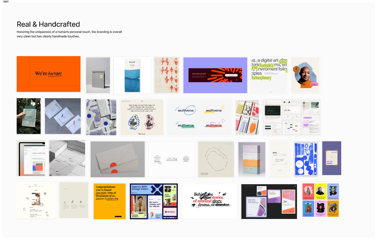 Mood Board #2 - Handcrafted and real concept