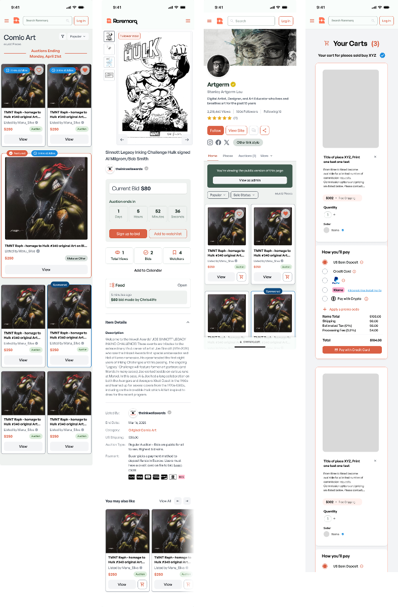 Mobile optimizations screens 5 through 8