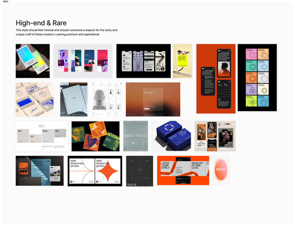 Mood Board #3 - High-end and rare concept