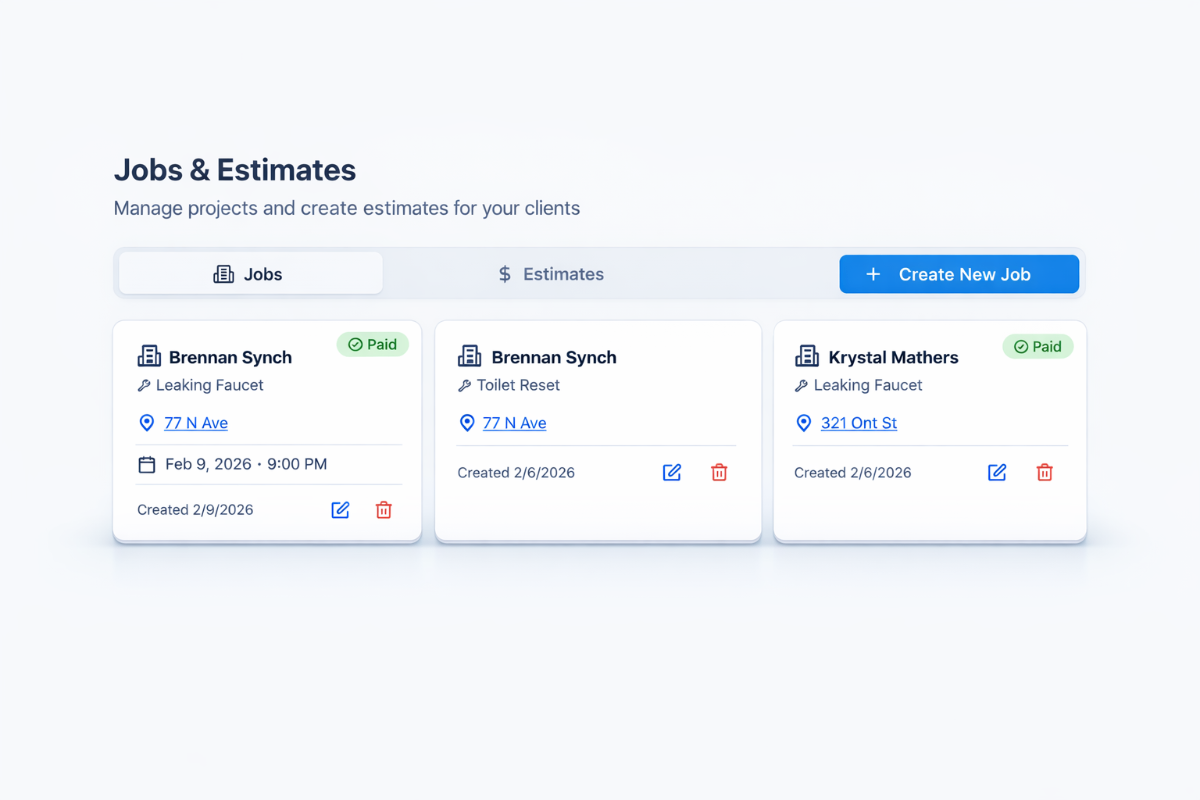 Job Management Dashboard