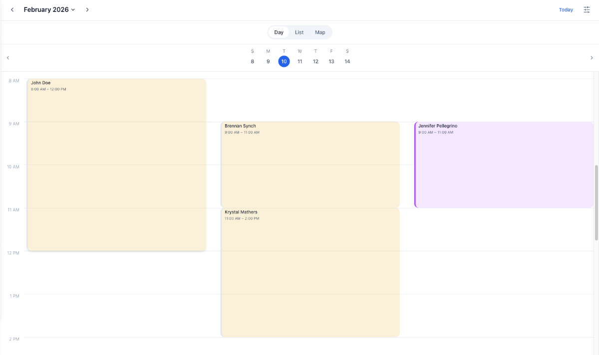 Scheduling Calendar Dashboard