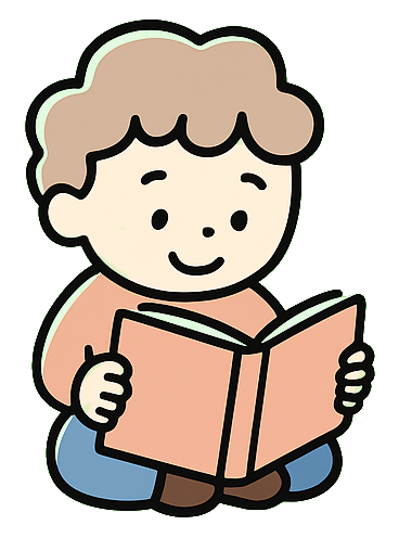 Kleiner Junge mit Buch