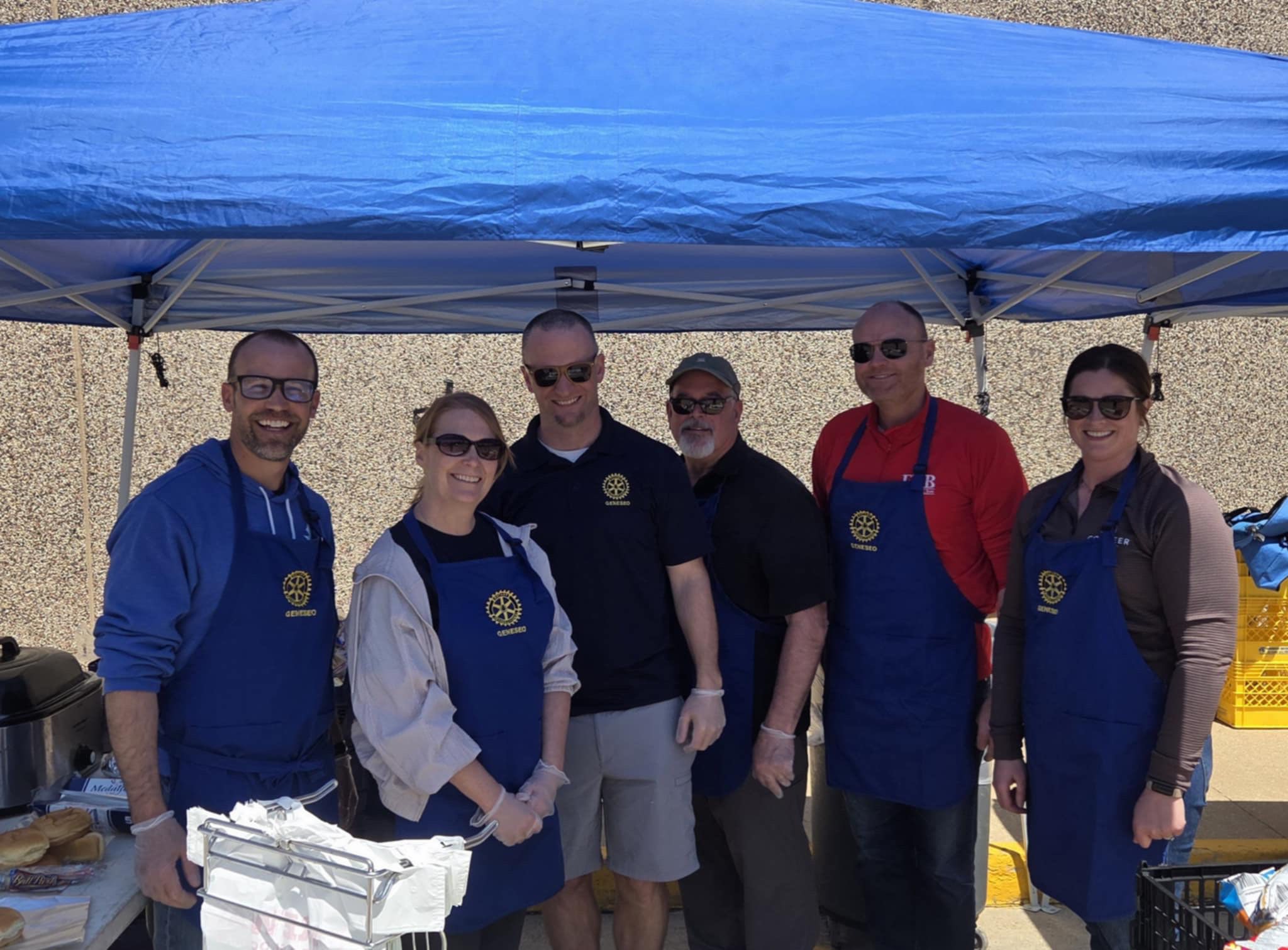 Community volunteers working together