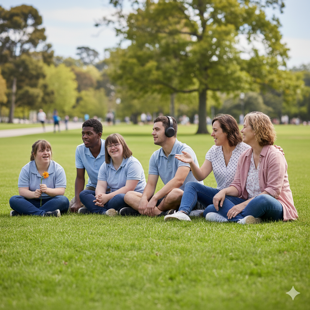 Students in community setting