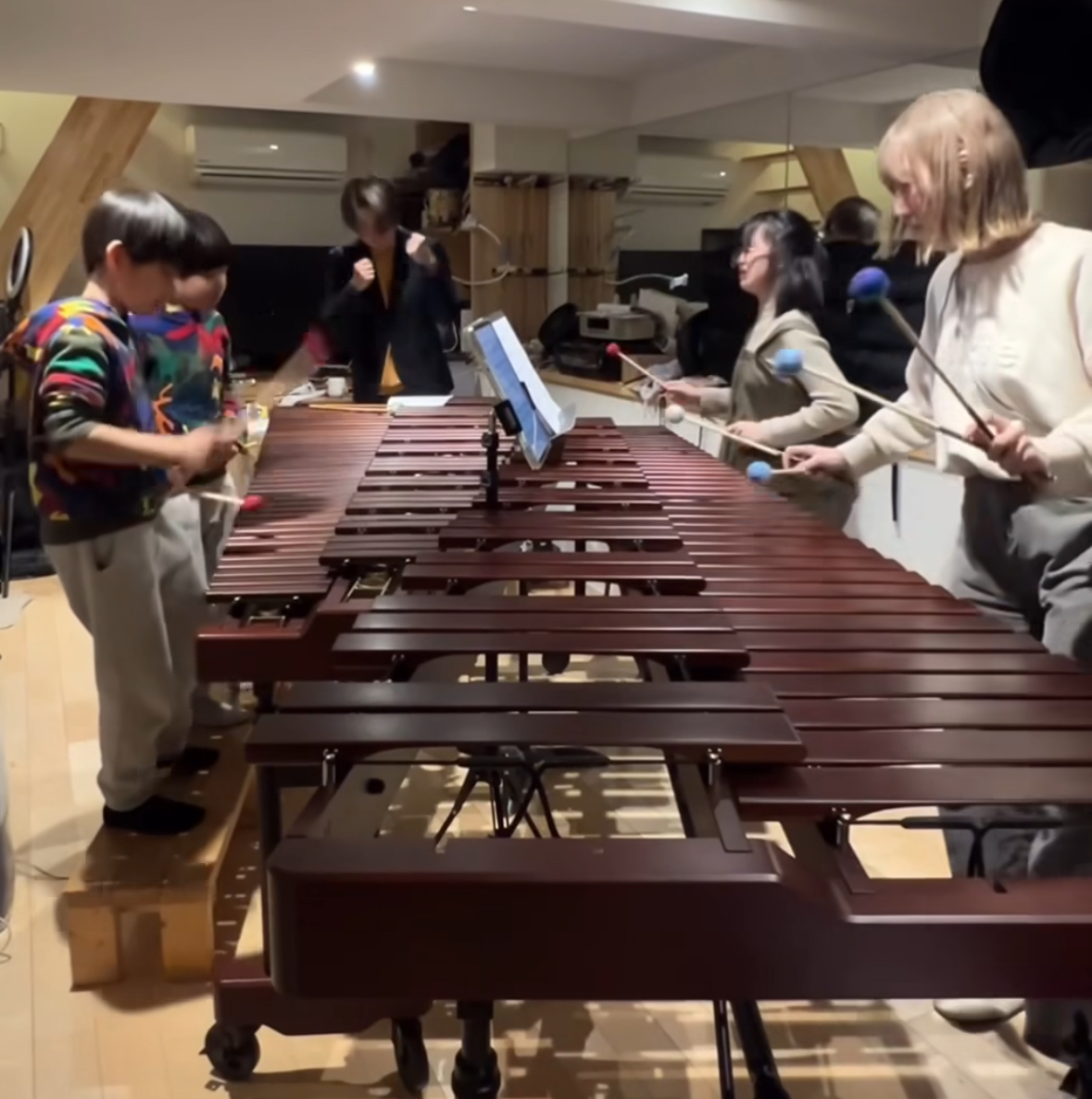 マリンバ教室の様子