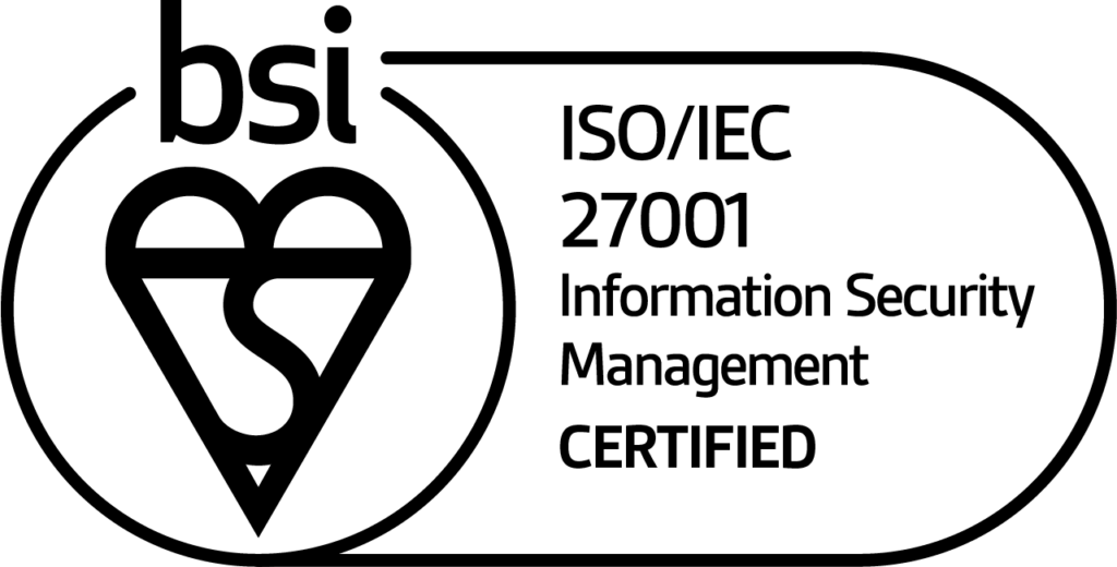 ISO 27001 Certified badge - ICT Teamwork certificering
