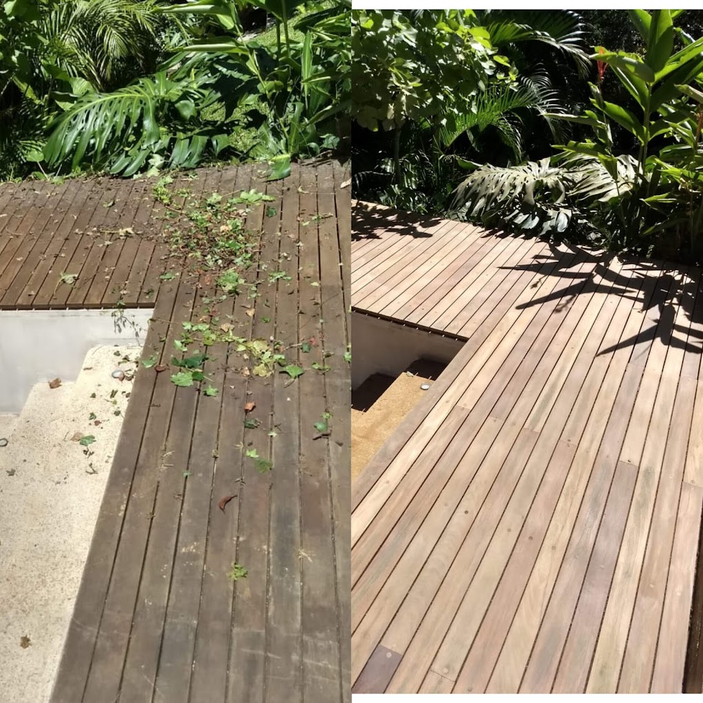 Piso restaurado com lixamento e acabamento profissional