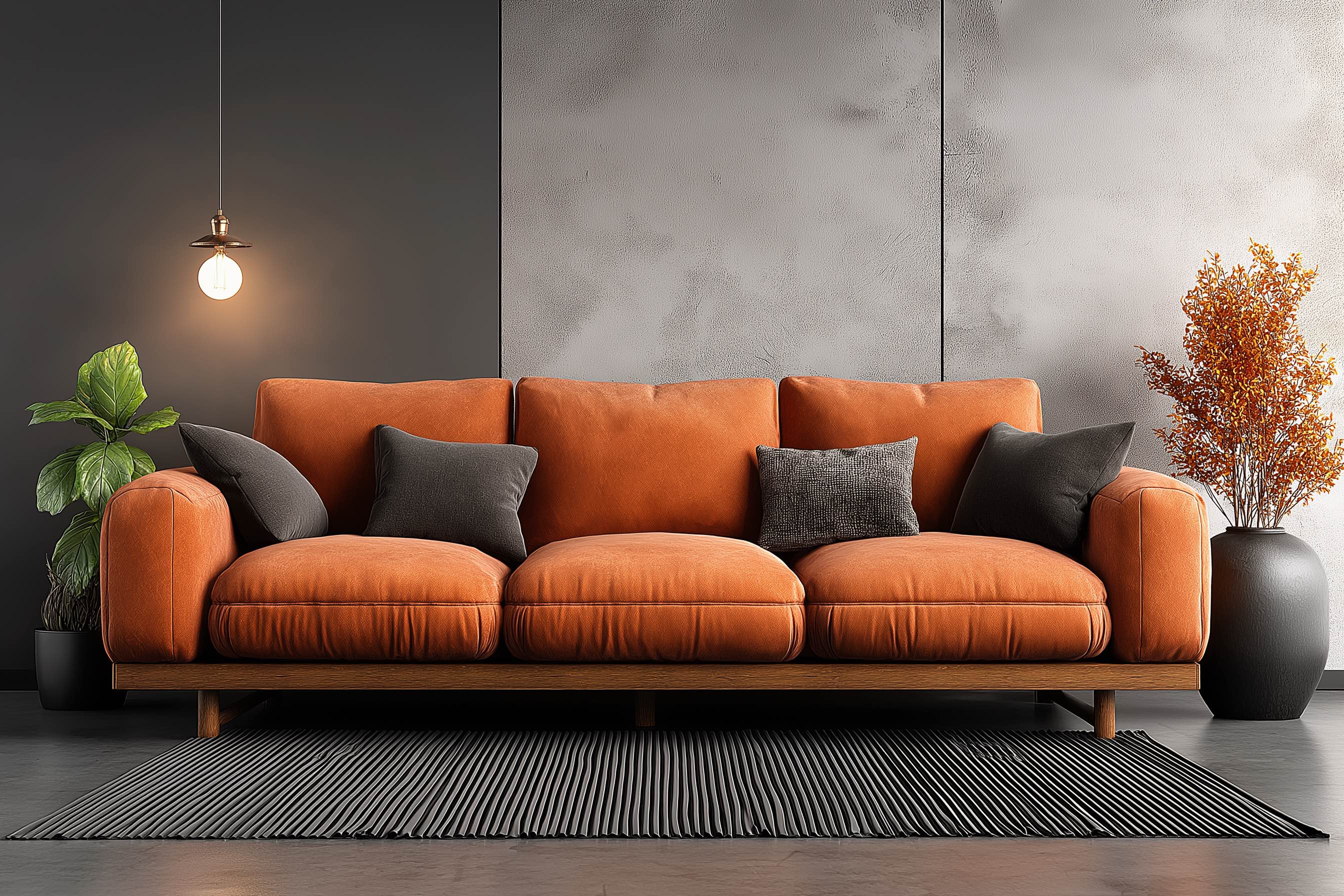 Sofá depois da reforma