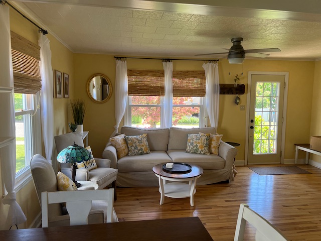 Living Room with Cozy Beige Sofa