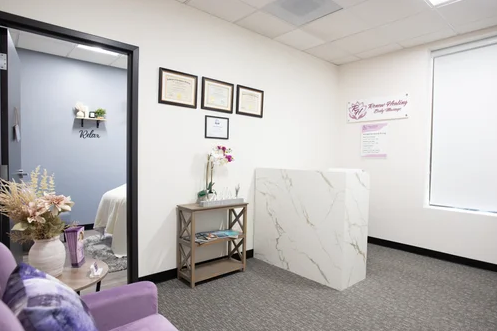 Massage therapy room