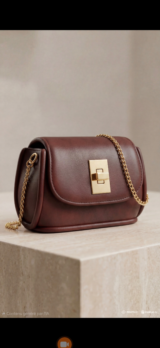 Gold chain strap detail