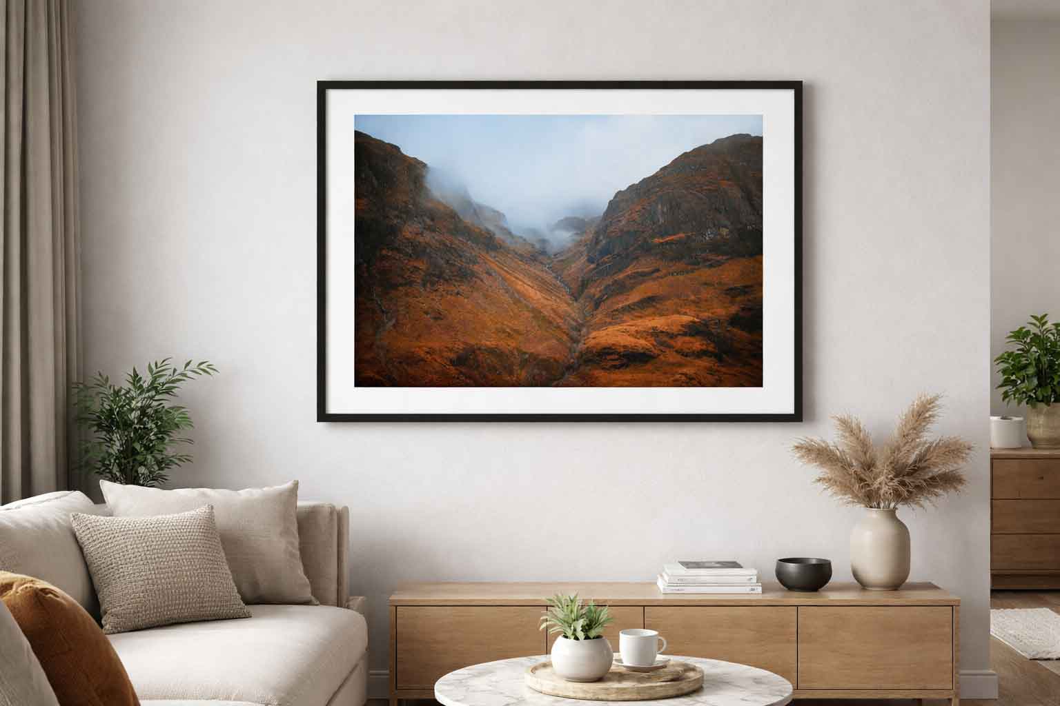 Highland Mist — limited edition fine art print of the Scottish Highlands at dawn, printed on Hahnemühle Photo Rag