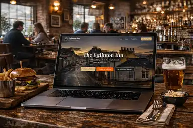Eglinton Inn Beith Ayrshire — bespoke hospitality website by ITWizrd Scotland