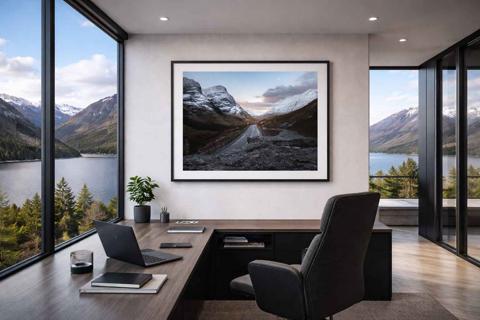 Coastal Twilight — premium fine art print of the Scottish coast at blue hour, signed limited edition