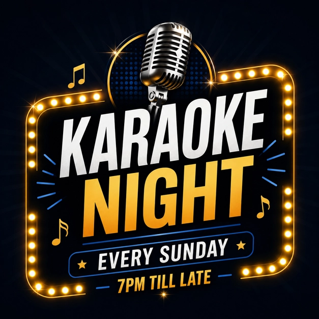 Karaoke singer at Eglinton Inn Beith pub on Sunday night