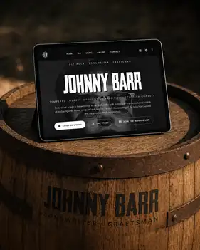 Johnny Barr Music — bespoke musician website with custom logo by ITWizrd Scotland