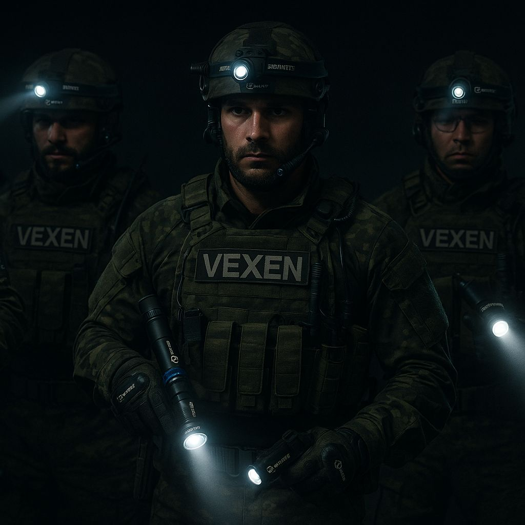 Professional tactical equipment background