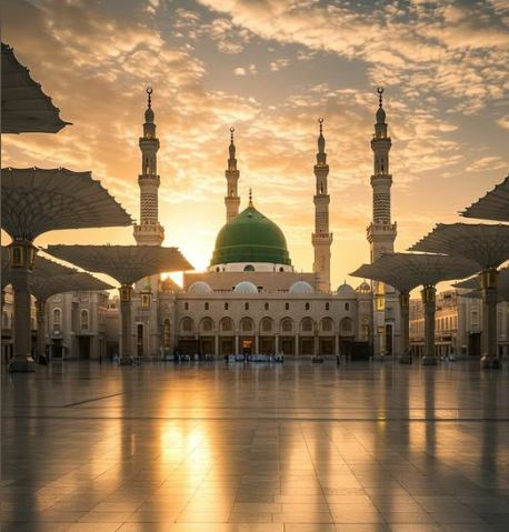 The Prophet's Mosque at Night