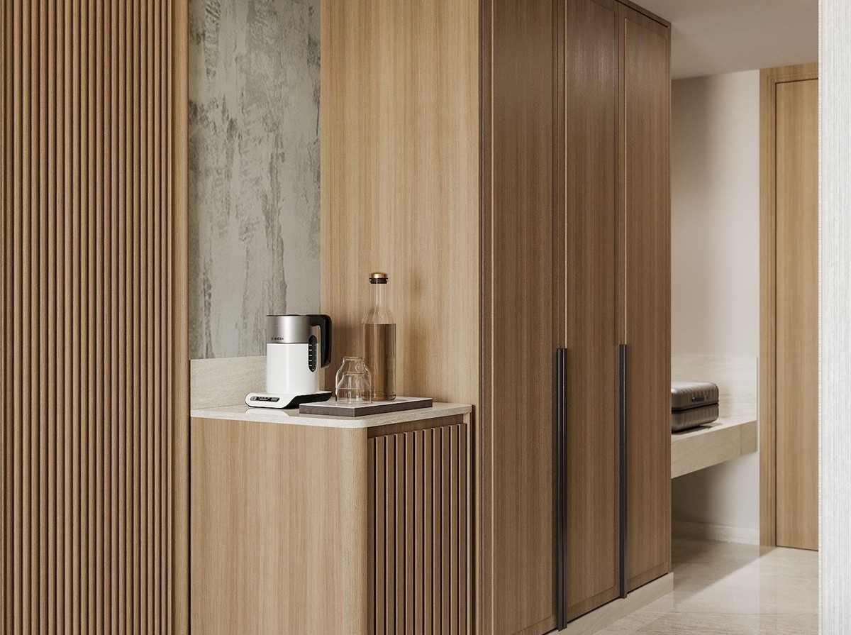 Minimalistic Hotel Room Cabinet