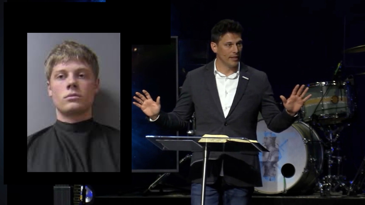 Nathan Peternel preaches at Life Church in Noblesville, Indiana